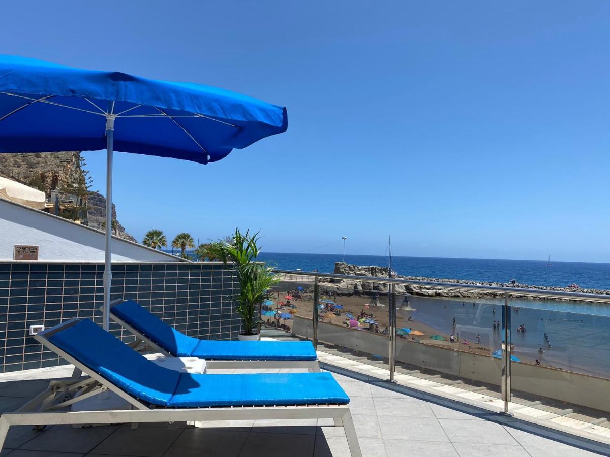 Billy'S Beachfront Apartment With Pool Access Puerto De Mogan Zewnętrze zdjęcie