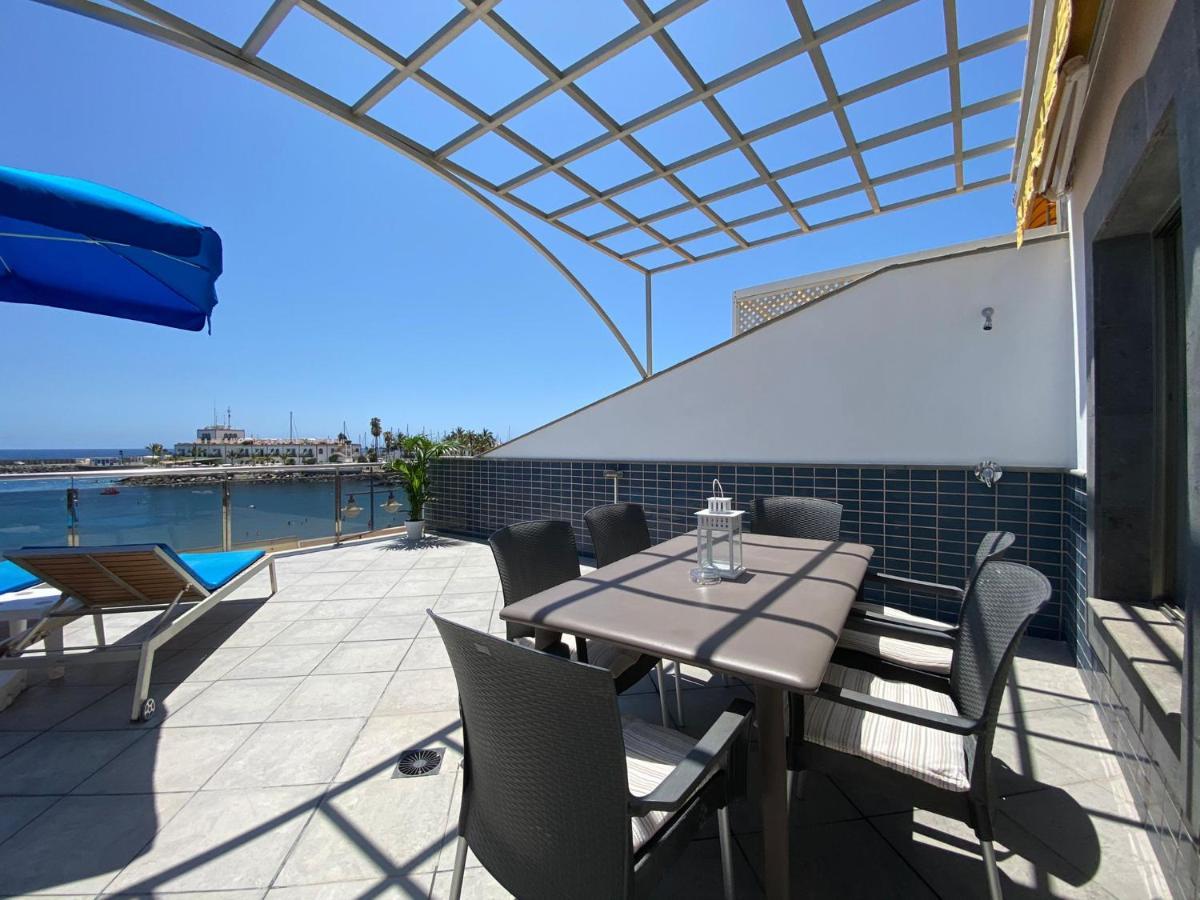 Billy'S Beachfront Apartment With Pool Access Puerto De Mogan Zewnętrze zdjęcie